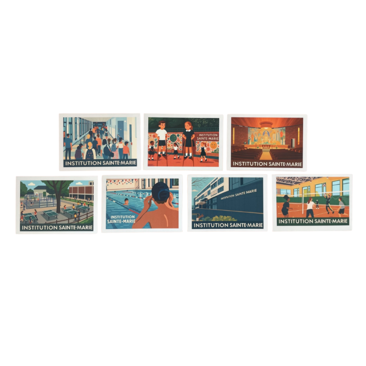 Lot de 7 cartes de l'ISM (A5 ou A6)
